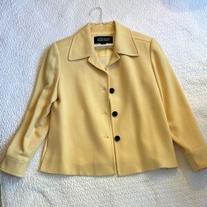 Ellen Tracy 100% Wool Yellow Women's Jacket 10